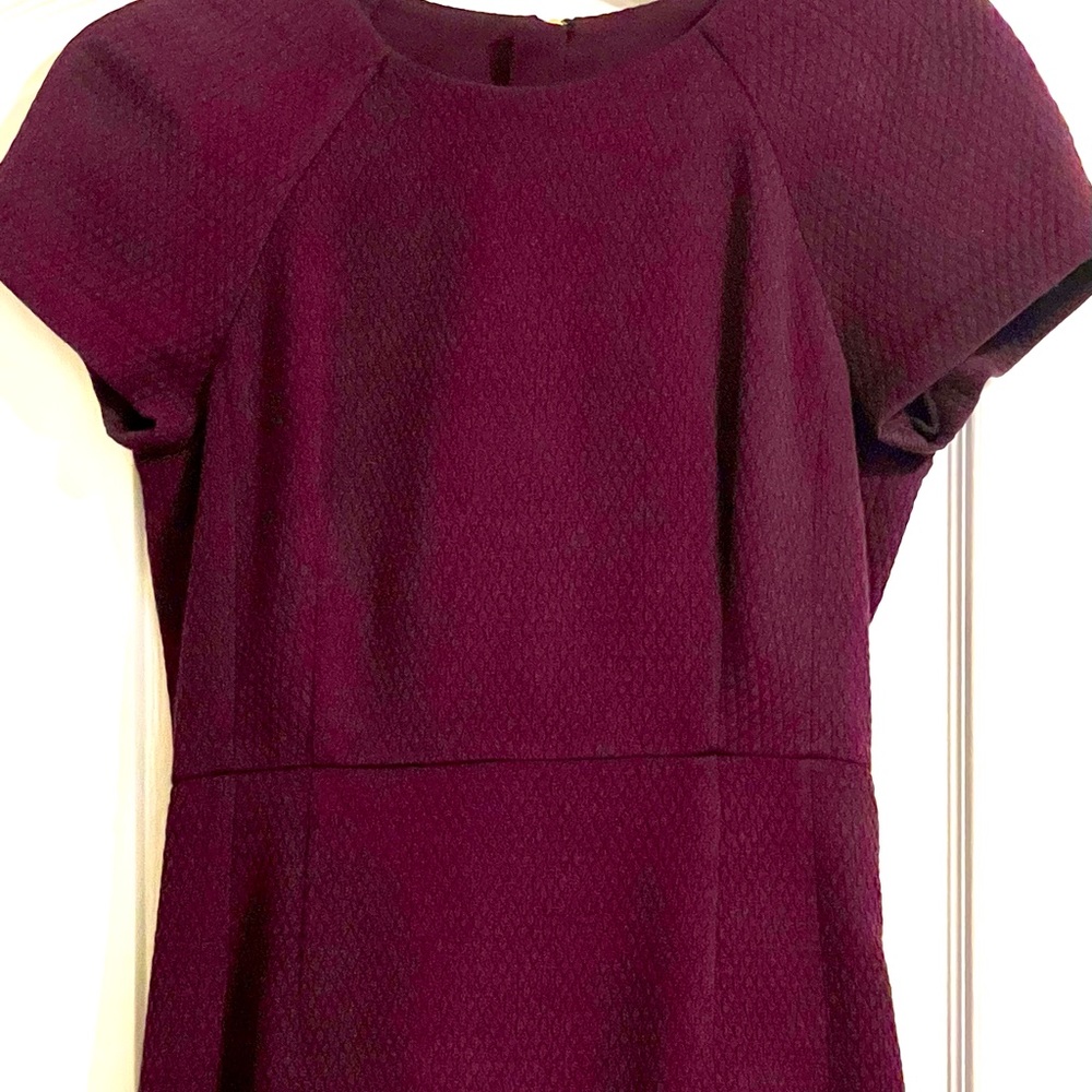 NWOT Flattering burgundy dress.